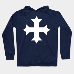 Coptic cross (white) Hoodie